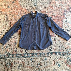 Calvin Klein Mens Long Sleeve cotton, button-down size extra large